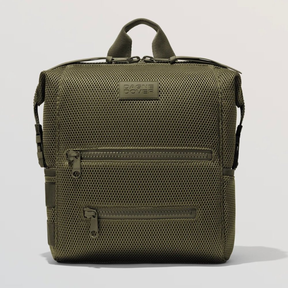 NWOT Indi Diaper Backpack Dark Moss Air Mesh, Medium